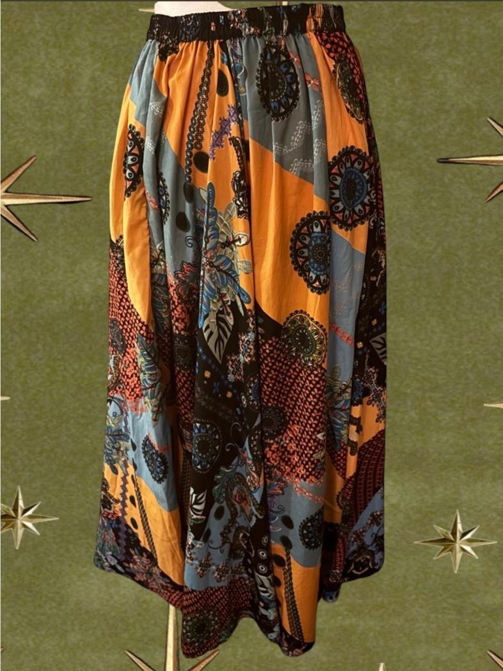Patterned maxi skirt